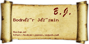Bodnár Jázmin névjegykártya